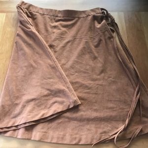 Faux suede skirt